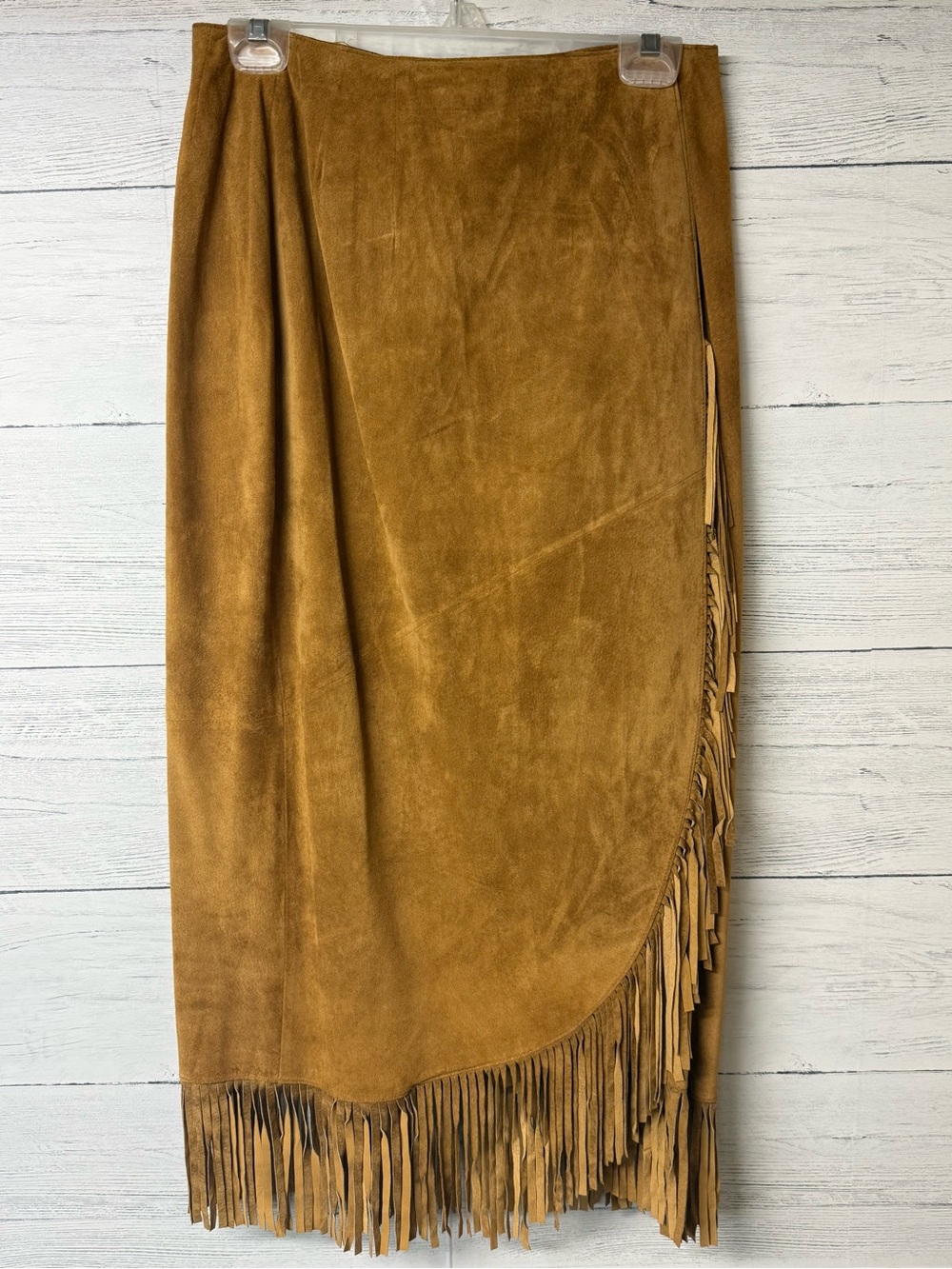 Vintage Lew Magram Leather Fringe Wrap Skirt